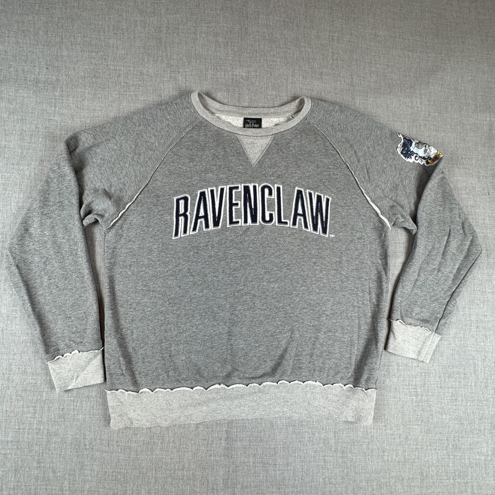 The Wizarding World Of Harry Potter Sweatshirt Womens Large Gray Ravenclaw Crest